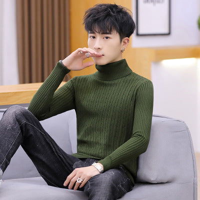 Slim-fit Sweater Men High Neck Bottoming T-shirt Sweater Men Image