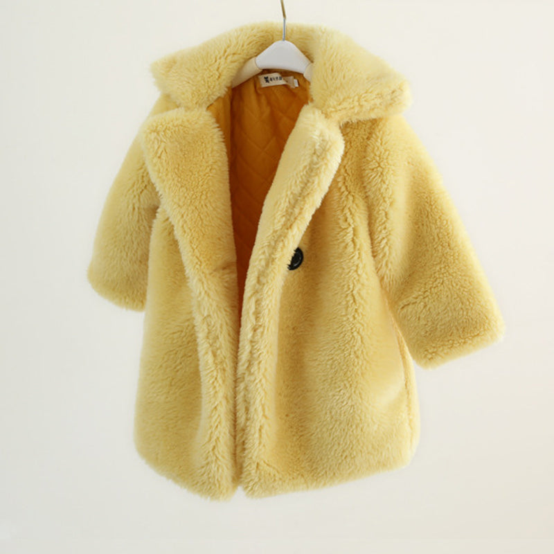 Big Kids Fur Coat In Autumn And Winter Coat Image