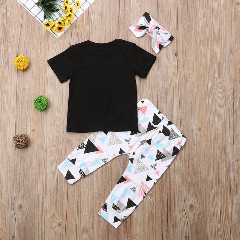 Short Sleeve  Trousers Three-piece Child Image