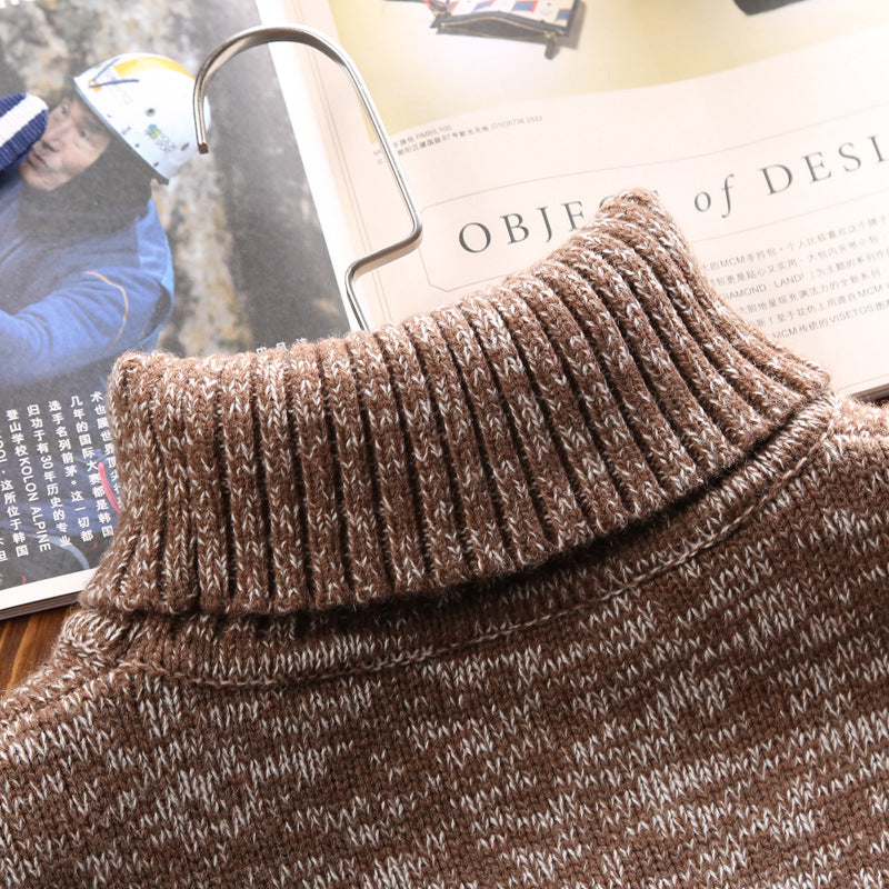 Autumn And Winter New Sweater Knit Sweater Men's Turtleneck Sweater Men Image