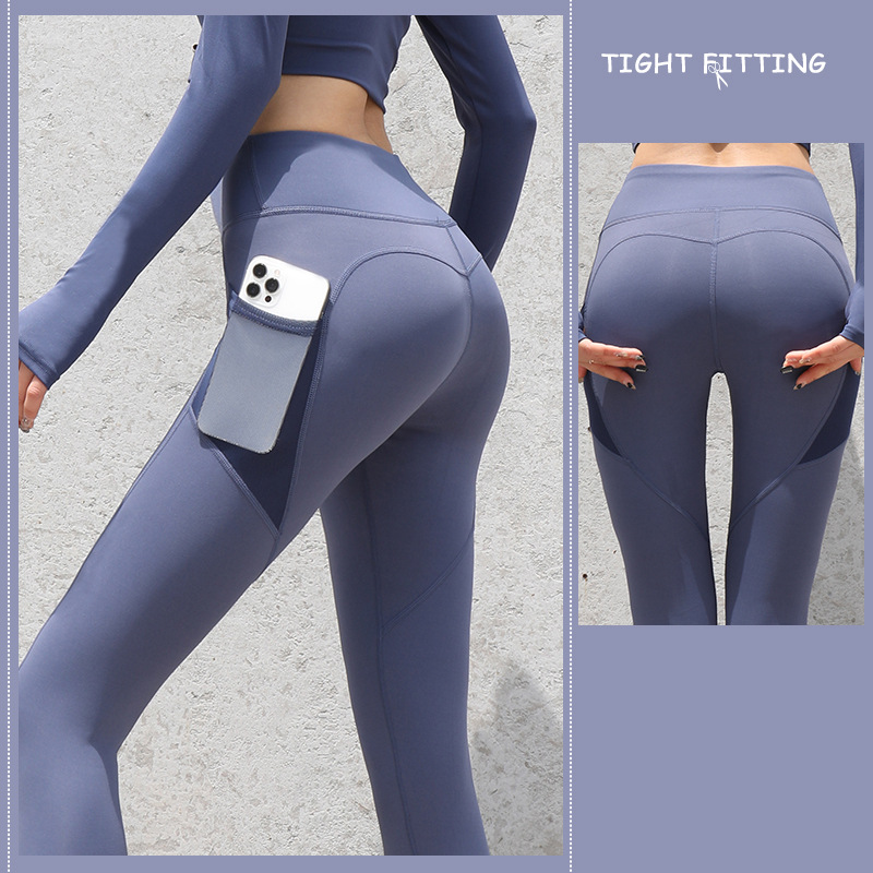 Gym Sport Seamless Leggings With Pockets Push Up High Waist Pants Women Fitness Running Yoga Pants Gym Sport Seamless Leggings Image