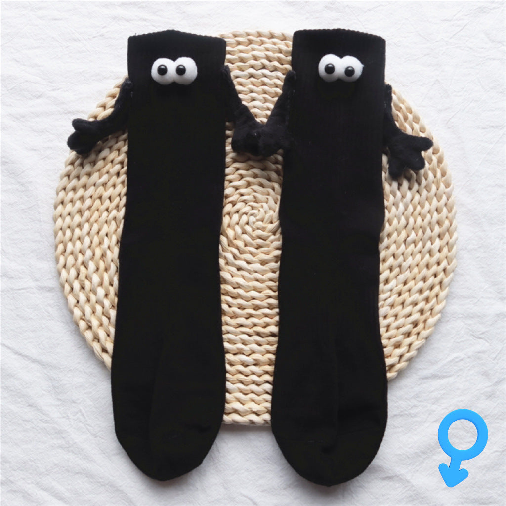 Magnetic Suction Hand In Hand Couple Socks Cartoon Lovely Breathable Comfortable Socks For Women Holding Hands Sock Image