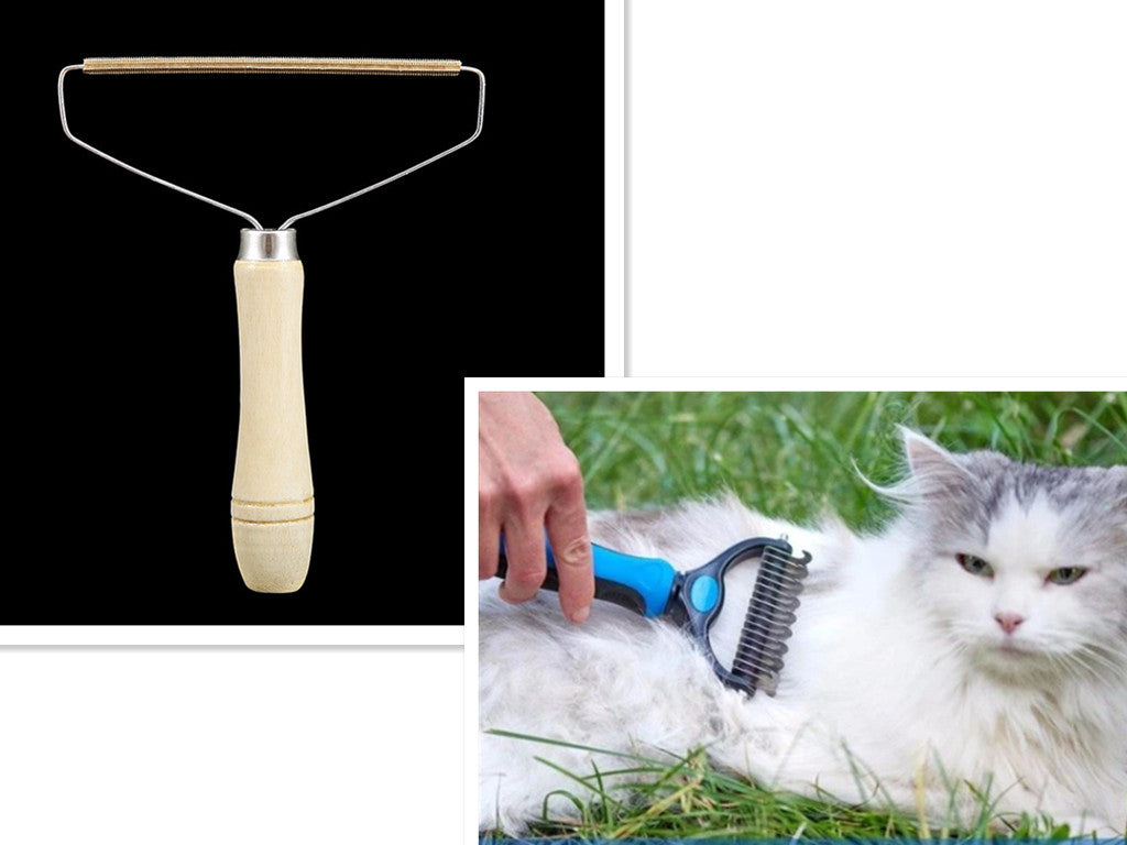 Hair Remover Dog Fur Remover Manual Sweater Dry Cleaner Clothes Stick Dog Cat Hair Remover With Wooden Handle Pet Supplies Image