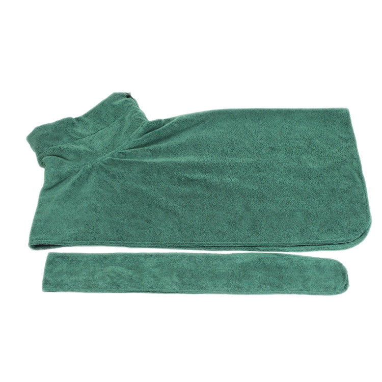 Absorbent Pet Bathrobe With Waist-wrapped Microfiber Image