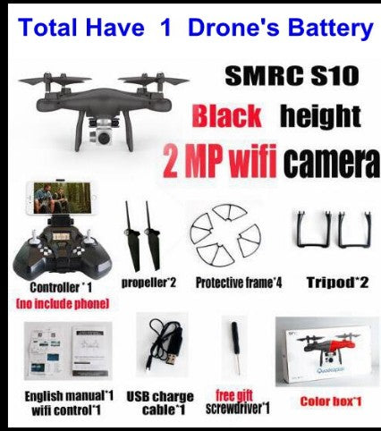 Sales Promotion WiFi 2MP Camera With S10 SMRC FPV Quadcopter Drone Helicopter UAV Micro Remote Control Toy RACER KIT Aircraft Image