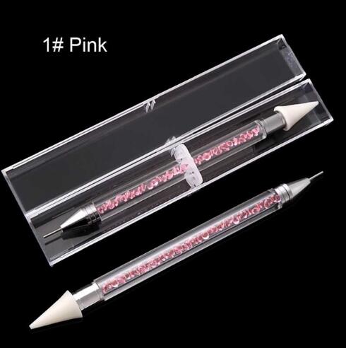 Dual-ended Nail Dotting Pen Diamond Painting Pen Crystal Beads Handle Rhinestone Studs Picker Wax Pencil Manicure Image