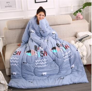 Winter Lazy Quilt with Sleeves Image