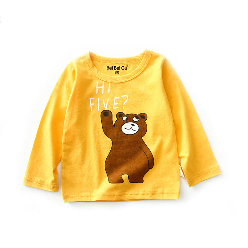 Cartoon children's long sleeve t-shirt bottoming shirt Image