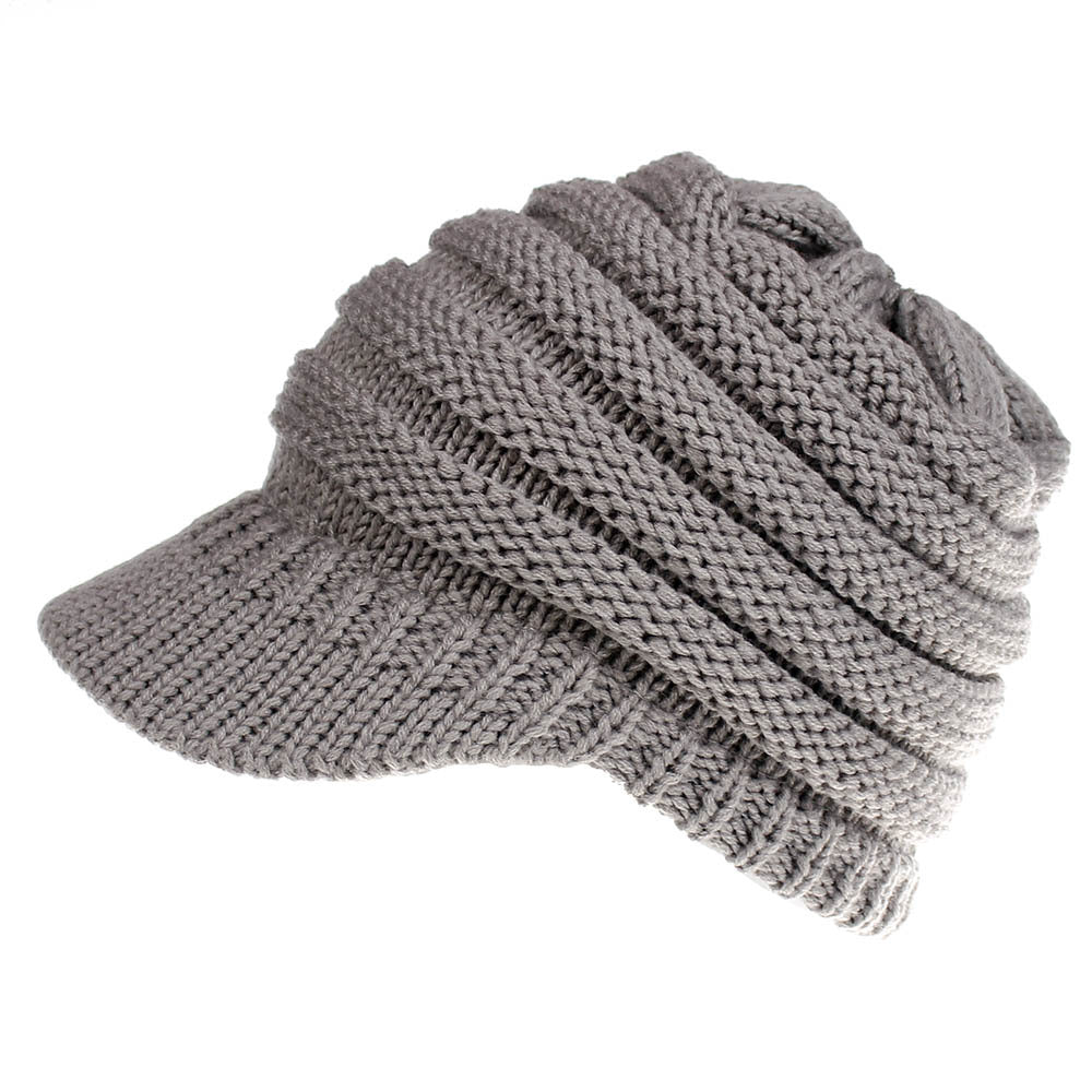 Women Ponytail Beanies Autumn Winter Hats Female Soft Knitting Caps Warm Ladies Skullies Image