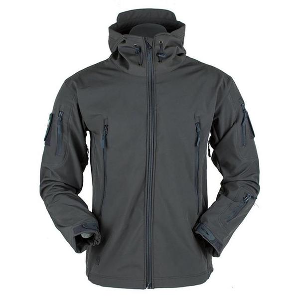 Soft Shell Jacket Men Windproof Hooded Jacket Image