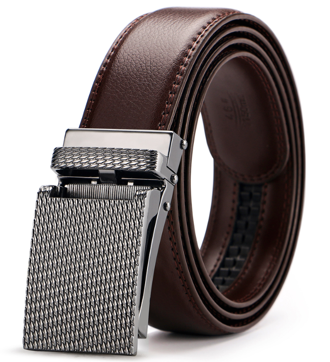 Adjustable Holeless Leather Belts Image