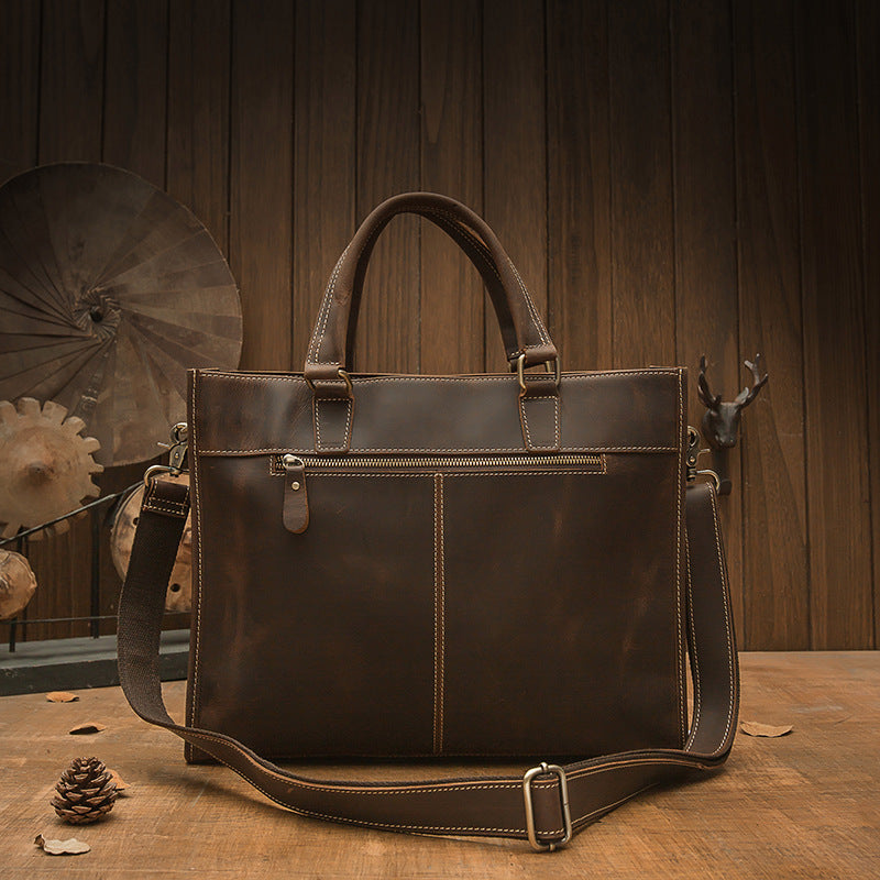 Handmade Vintage Leather Men's Briefcase Image