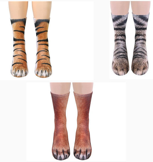 3D Animal Paw Socks Cute Cat Claws Socks Unisex Long Socks Image