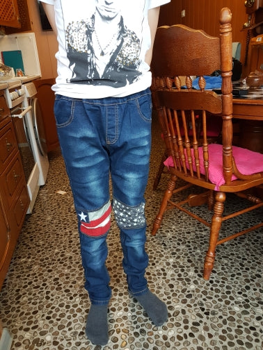 Boy patchwork jeans Image