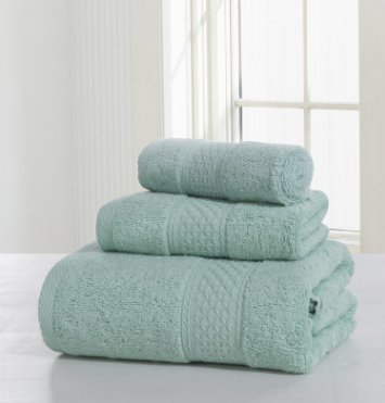 Cotton soft double-sided thickening towel skin-friendly bath towel beauty salon bathrobe bath towel set Image