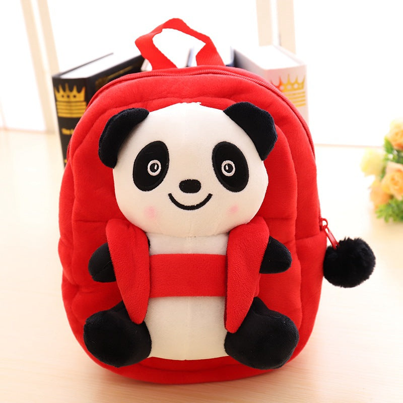 Cartoon panda plush children's school bag Image