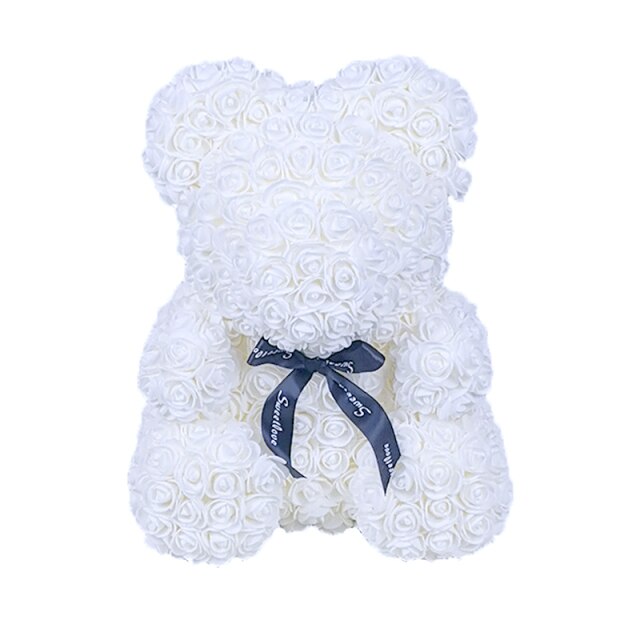 Valentine's Day Gift Rose Bear Eternal Flower Rose Teddy Bear PE Foam Bear 25cm Valentines Day Image