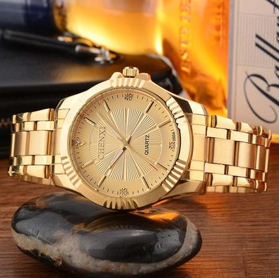 Luxury Brand Man Gold Dress Watches Stainless Steel Image