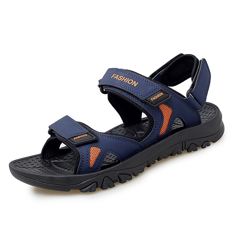 Velcro Sandals Men Summer Breathable Beach Shoes Image