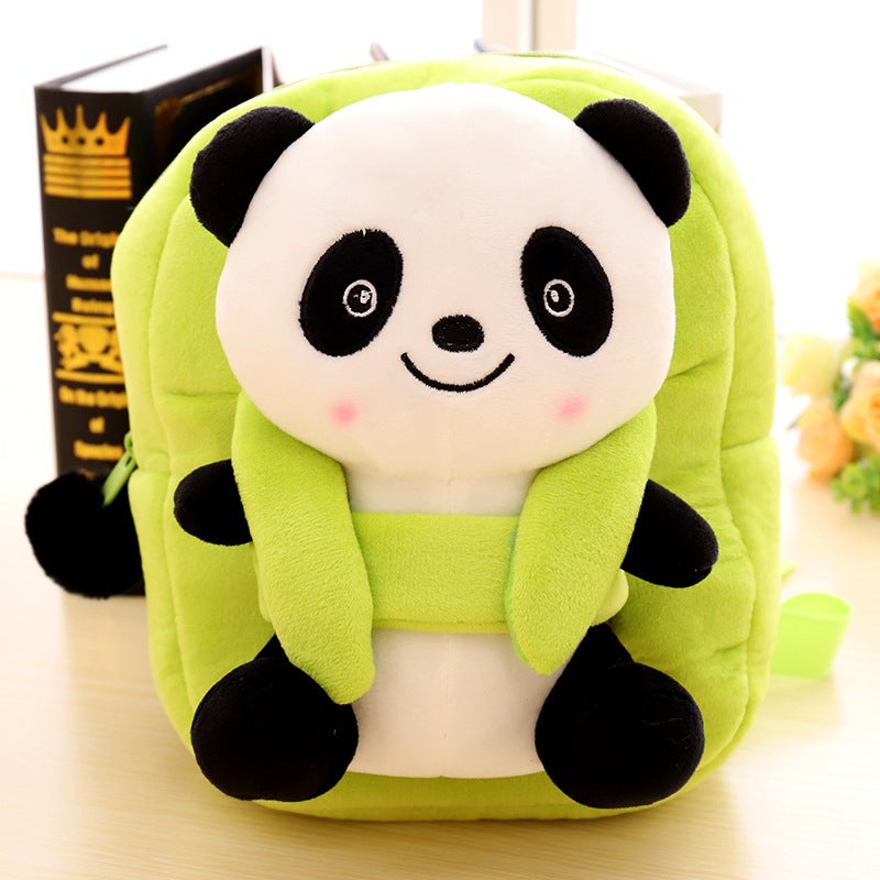 Cartoon panda plush children's school bag Image