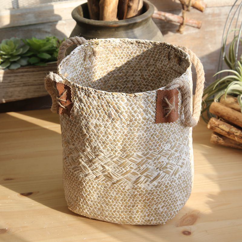 Hand woven basket flower basket basket rattan Image