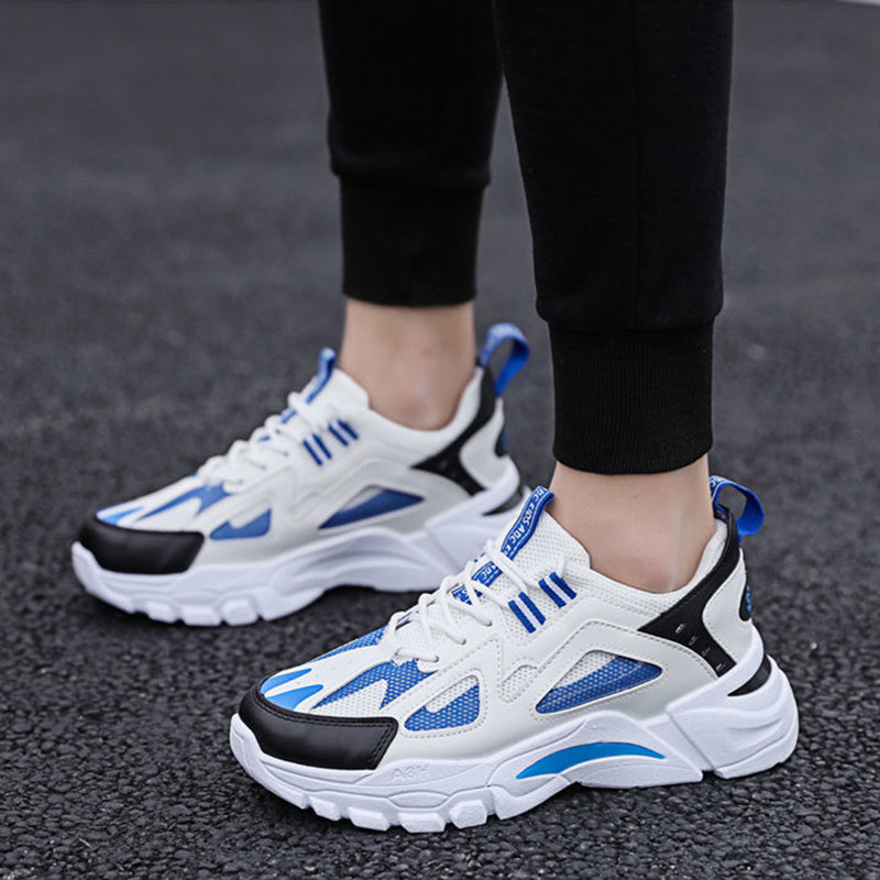 White Sneakers Men Non Slip Walking Running Shoes Sports Image