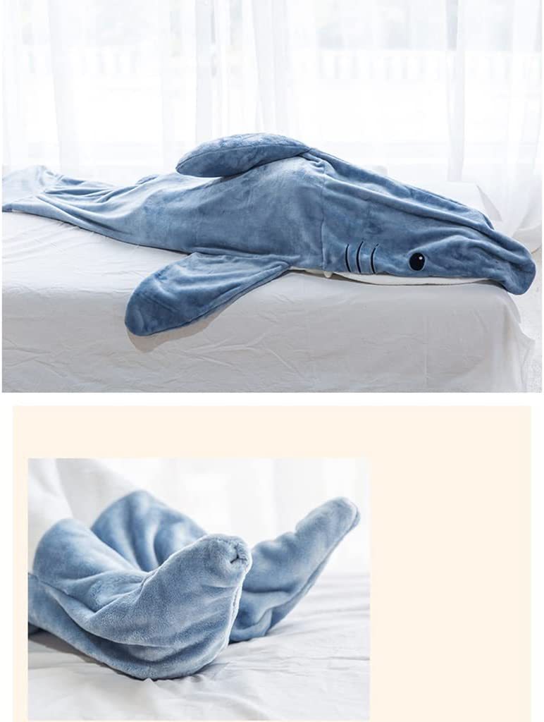 Home Soft Flannel Shark Blanket Hoodie Image