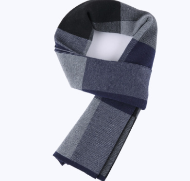 Men's scarf wool plaid scarf scarf winter scarf processing wholesale gift ladies knitting stitching Image