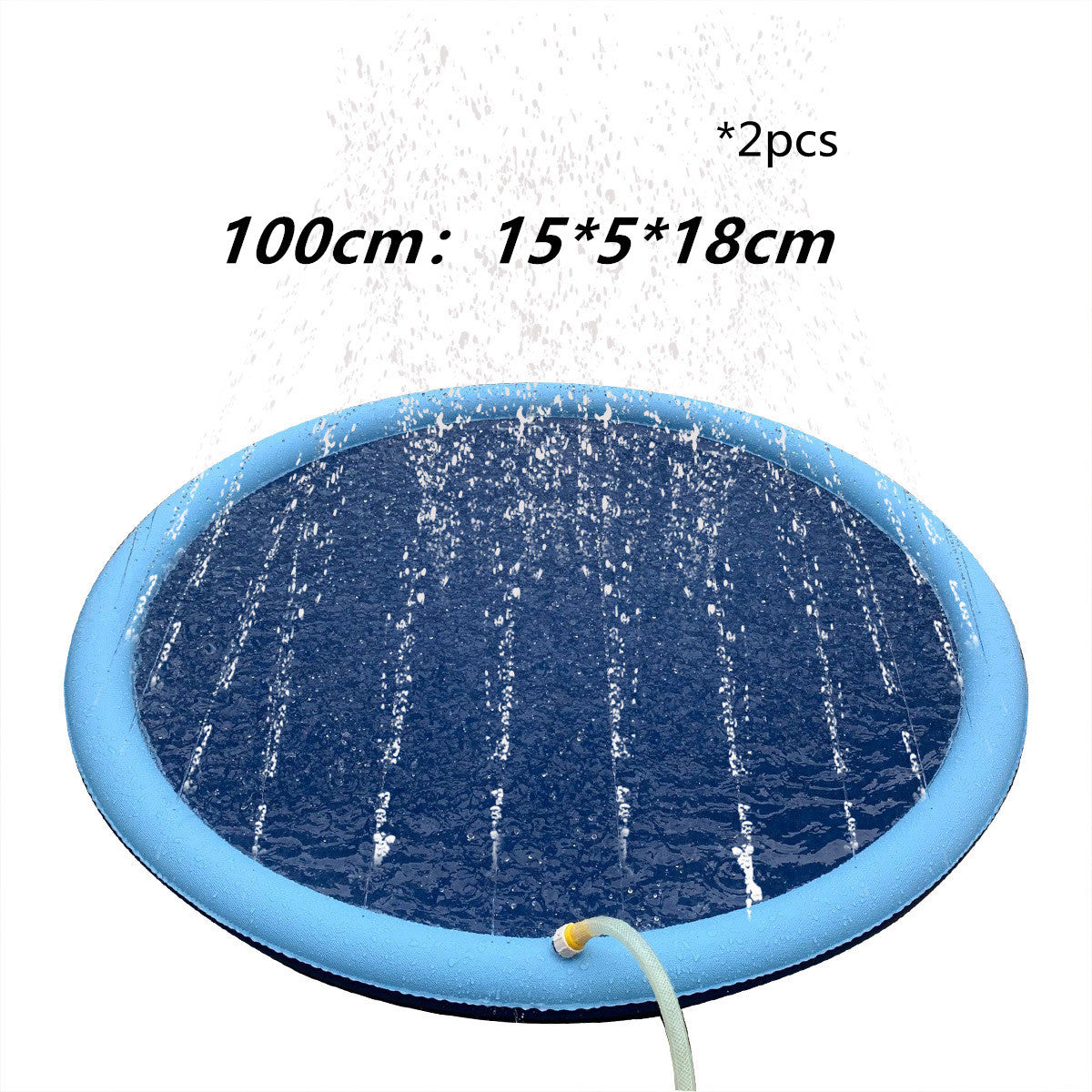 Non-Slip Splash Pad For Kids And Pet Dog Pool Summer Outdoor Water Toys Fun Backyard Fountain Play Mat Image