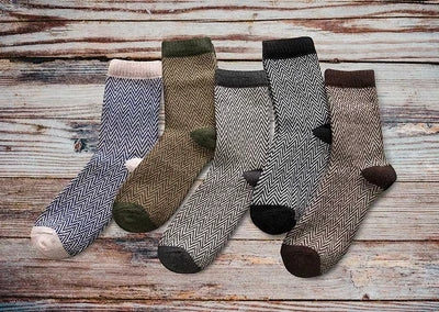 Winter Thick Warm Stripe Wool Socks Casual Sock Business Socks Image