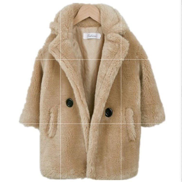 Big Kids Fur Coat In Autumn And Winter Coat Image