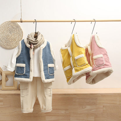 Children's down cotton vest