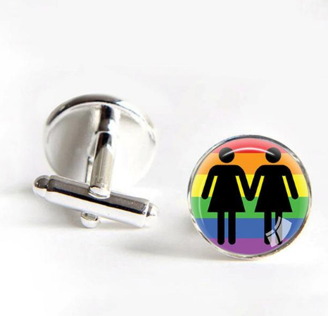 Gay Pride Cufflinks Image