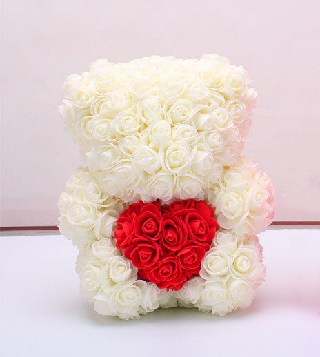 Valentine's Day Gift Rose Bear Eternal Flower Rose Teddy Bear PE Foam Bear 25cm Valentines Day Image