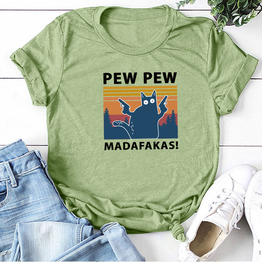 Short Sleeve Pew Maddakas T-Shirt European Size Top Image