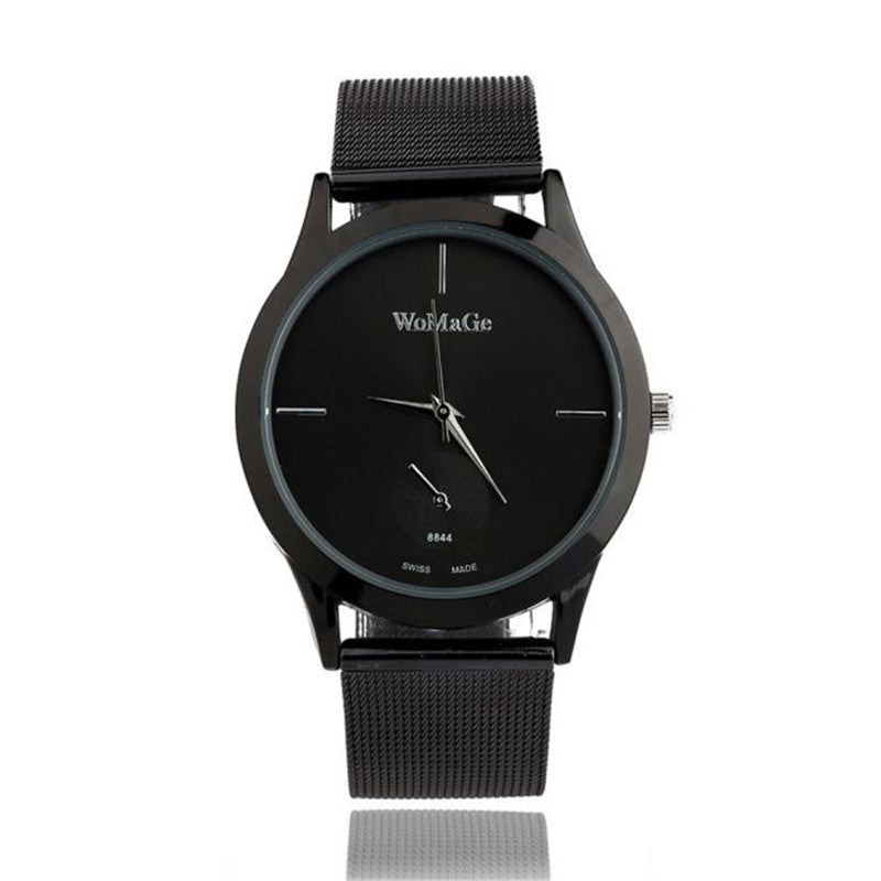 Fashion Alloy Belt Mesh Watch Unisex women's watches Minimalist Style Quartz Watch relogio feminino saat Watches for women Image