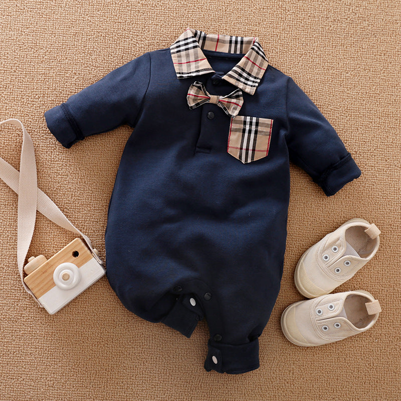 Gentleman's Baby Clothes, Long-sleeved Baby Clothes, Gentleman's Romper Image