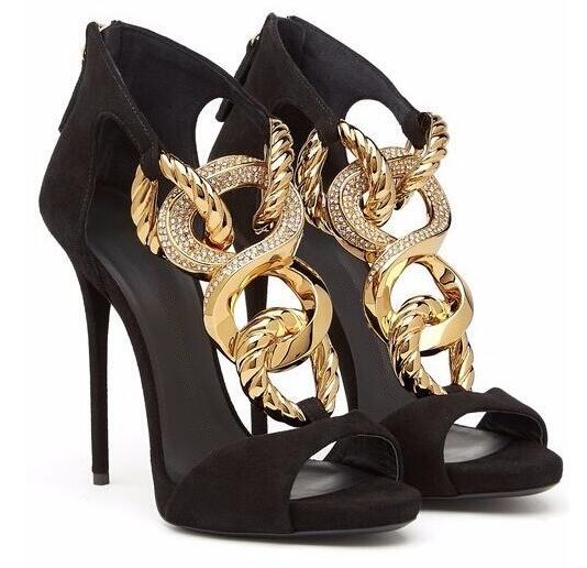 Fashion Runway Stiletto Heel Metal Open Toe Women's Sandals Image