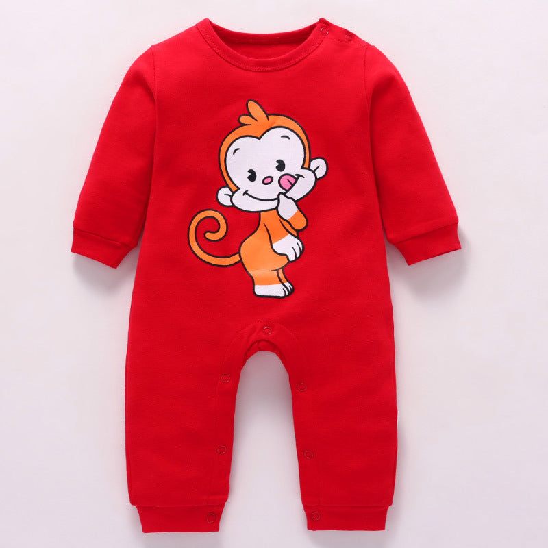 Baby baby clothes wear one piece clothes pure cotton clothes Image