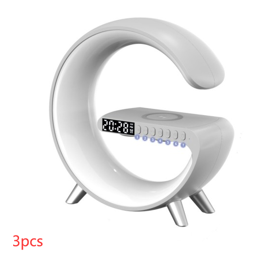 New Intelligent G Shaped LED Lamp Bluetooth Speake Wireless Charger Atmosphere Lamp App Control For Bedroom Home Decor Image