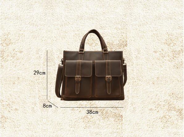 Handmade Vintage Leather Men's Briefcase Image