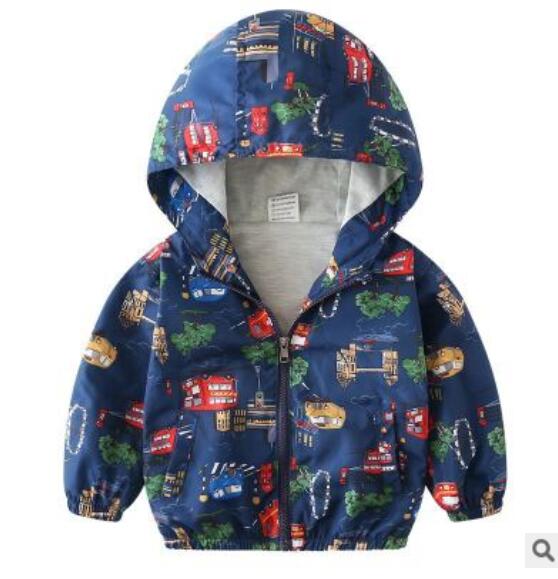 Boy jacket casual hooded jacket Image