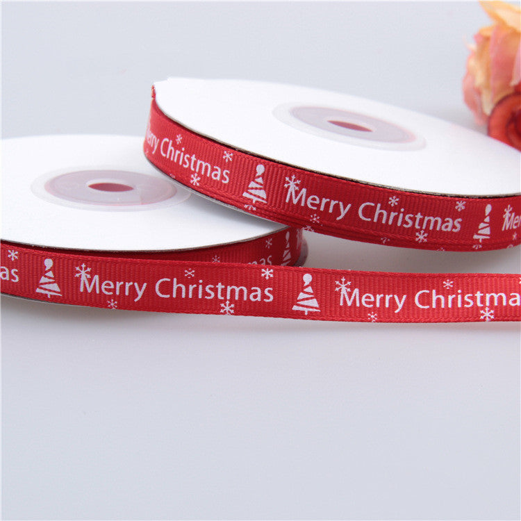 Christmas ribbon 1CM threaded ribbon small roll Image