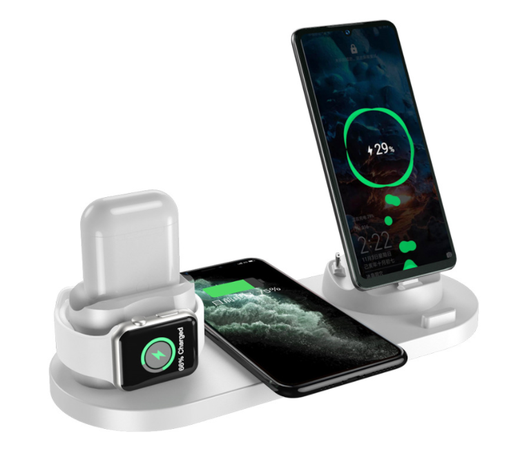 Wireless Charger For IPhone Fast Charger For Phone Fast Charging Pad For Phone Watch 6 In 1 Charging Dock Station Image