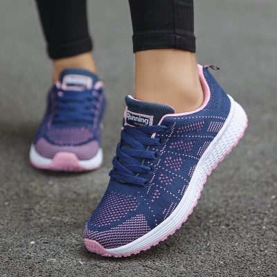 Women Casual Shoes Fashion Breathable Walking Mesh Flat Shoes Woman White Sneakers Women Tenis Feminino Female Shoes Image