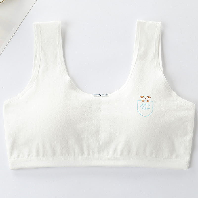 Primary Student Vest Female Junior High  Girl High School  Underwear Pure Cotton Bra Image