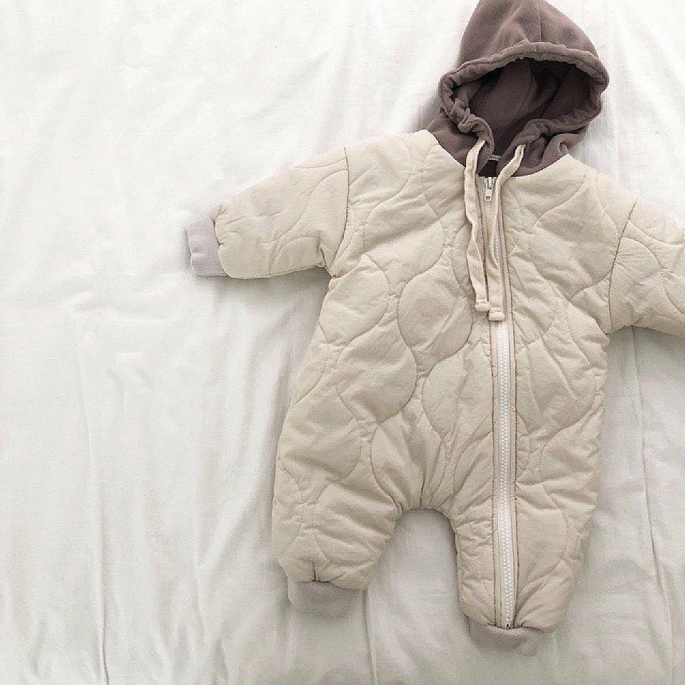 Baby Padded Quilted Kumpsuit Outing Clothes Image