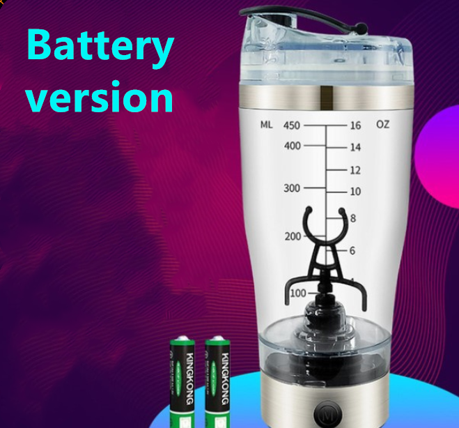 Electric Protein Shake Stirrer USB Shake Bottle Milk Coffee Blender Kettle Sports And Fitness Charging Electric Shaker Cup Image