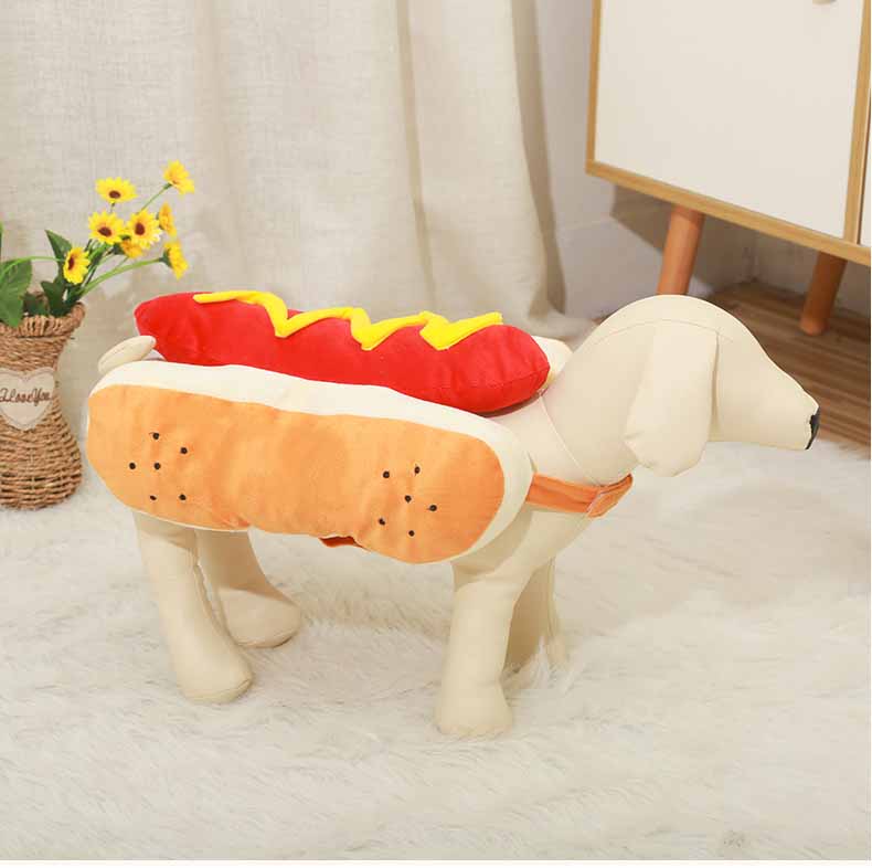 Funny Halloween Costumes For Dogs Puppy Pet Clothing Hot Dog Design Dog Clothes Pet Apparel Dressing Up Cat Party Costume Suit Image