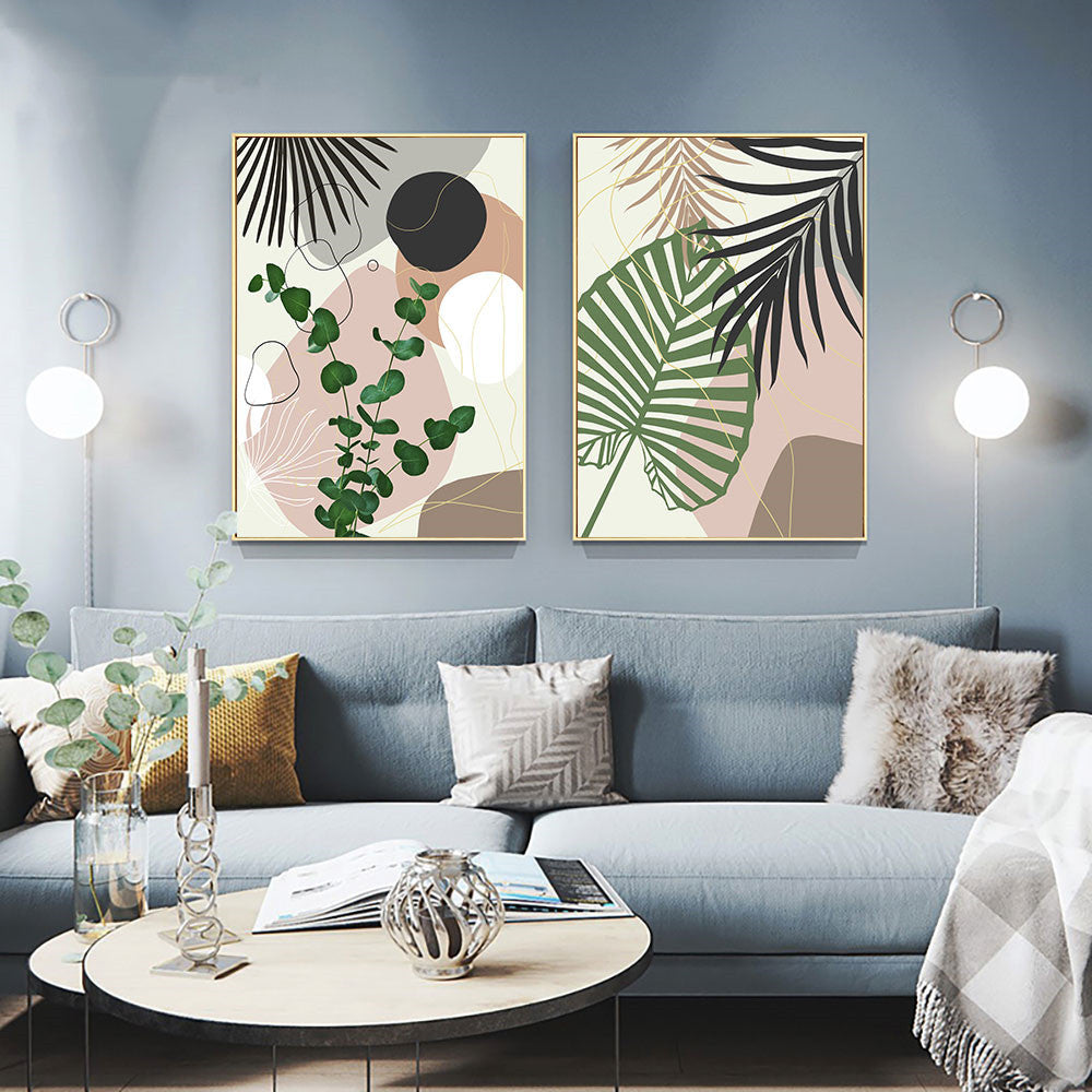 Tropical Plant Leaf Wall Art Canvas Painting Image